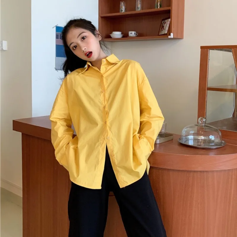 

Повседневная летняя стильная Солнцезащитная Женская одежда с длинным рукавом свободные рубашки модная хипстерская одежда в Корейском сти...