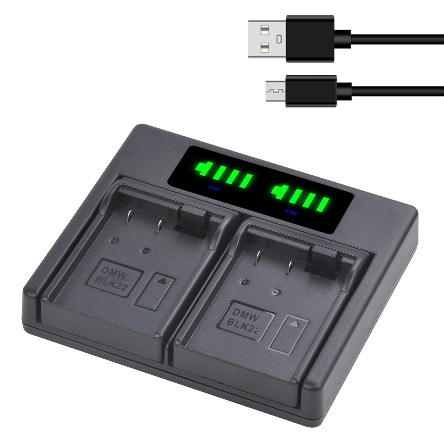 4x 2280mah dmw blk22 dmw blk22 battery led dual charger for panasonic lumix dc s5 dc s5k cameras free global shipping