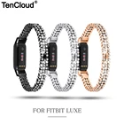 Металлический ремешок для часов Fitbit Luxe, ремешок для часов из нержавеющей стали, алмазная петля, регулируемый Сменный ремень