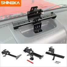 SHINEKA Car Center Console Phone Holder Stand GPS Mount Bracket For Jeep Wrangler JK 2007-2017 Black Aluminum alloy Accessories