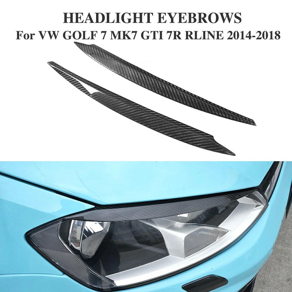 Сухое углеродное волокно/FRP фары веки Налобные лампы брови отделка наклейка для VW