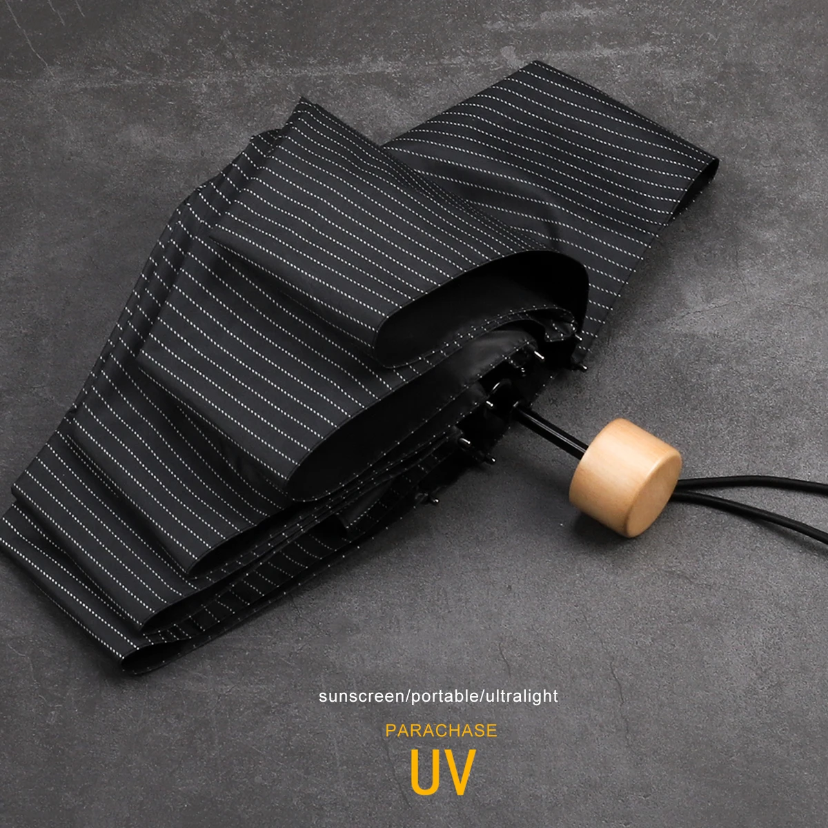 Offerte Mini Ombrello Da Pioggia Donna Rivestimento Nero Protezione Solare 5 Ombrelli Pieghevoli Da Viaggio Ombrello Tascabile Esterno Antivento 8 Nervature