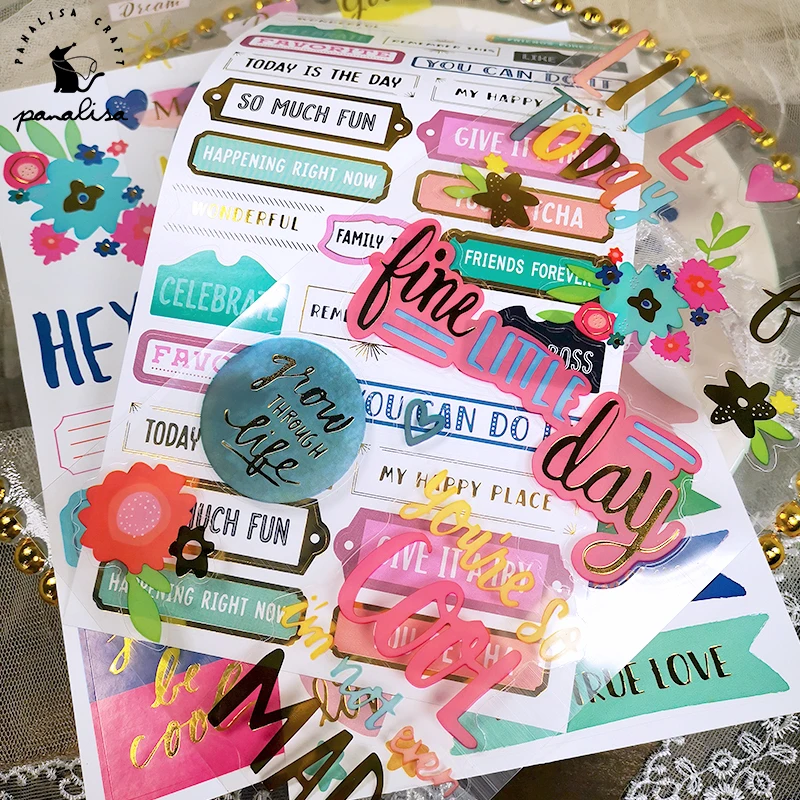 

Набор цветных наклеек из фольги для скрапбукинга «сделай сам», 5 листов