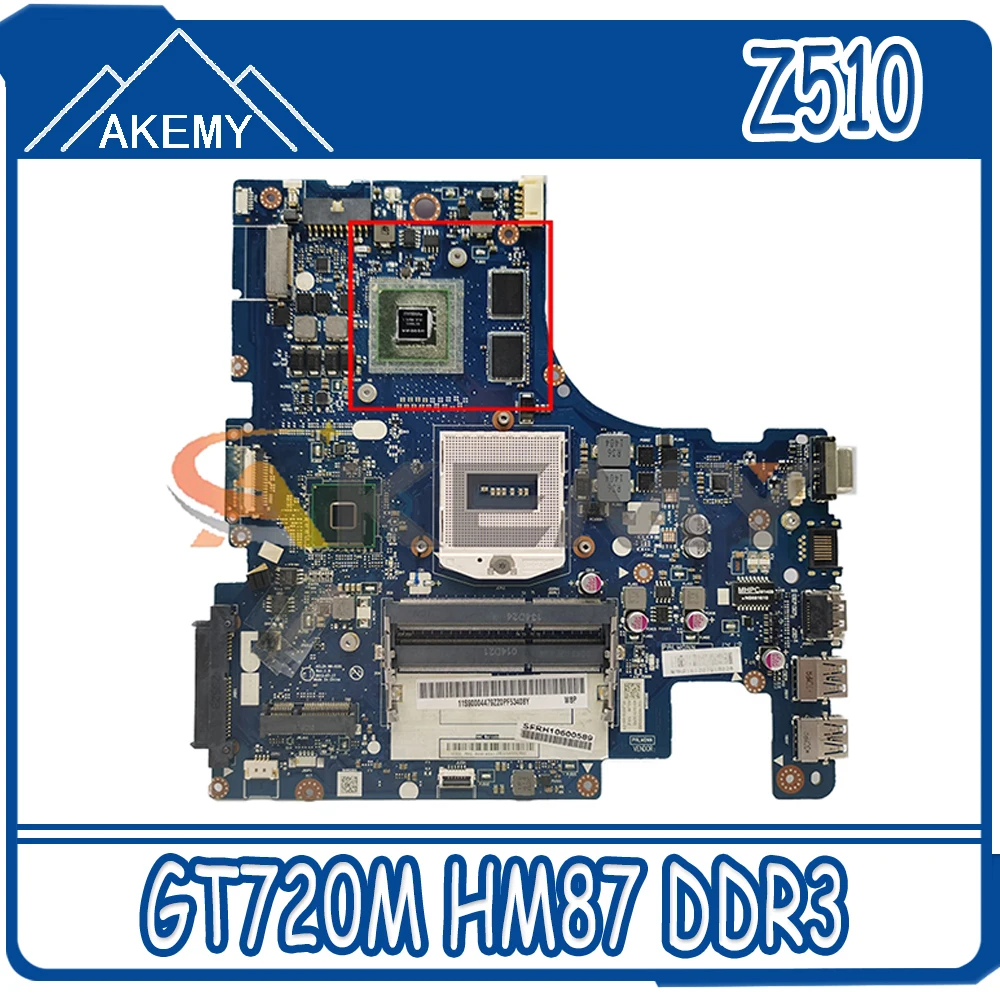 

Материнская плата Akemy для ноутбука Lenovo Z510 AILZA NM-A181 Gt720m 2G HM87 DDR3 PGA947 100% ТЕСТ ОК