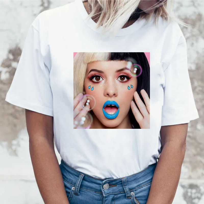 Ladies summer casual short sleeves Cry Baby Melanie Martinez Printed Fashion Tops O Neck T-Shirt Funny Harajuku Aesthetic | Женская