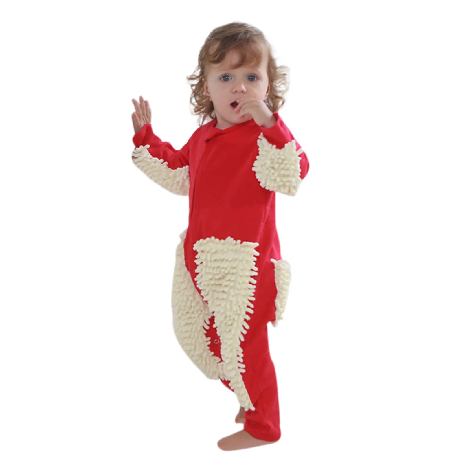 

Romper Jumpsuit With Solid Mop Newborn Infant Crawling Baby Girls Boys Clothing Zipper Windproof Fashion 0-24M Winter Wholesale