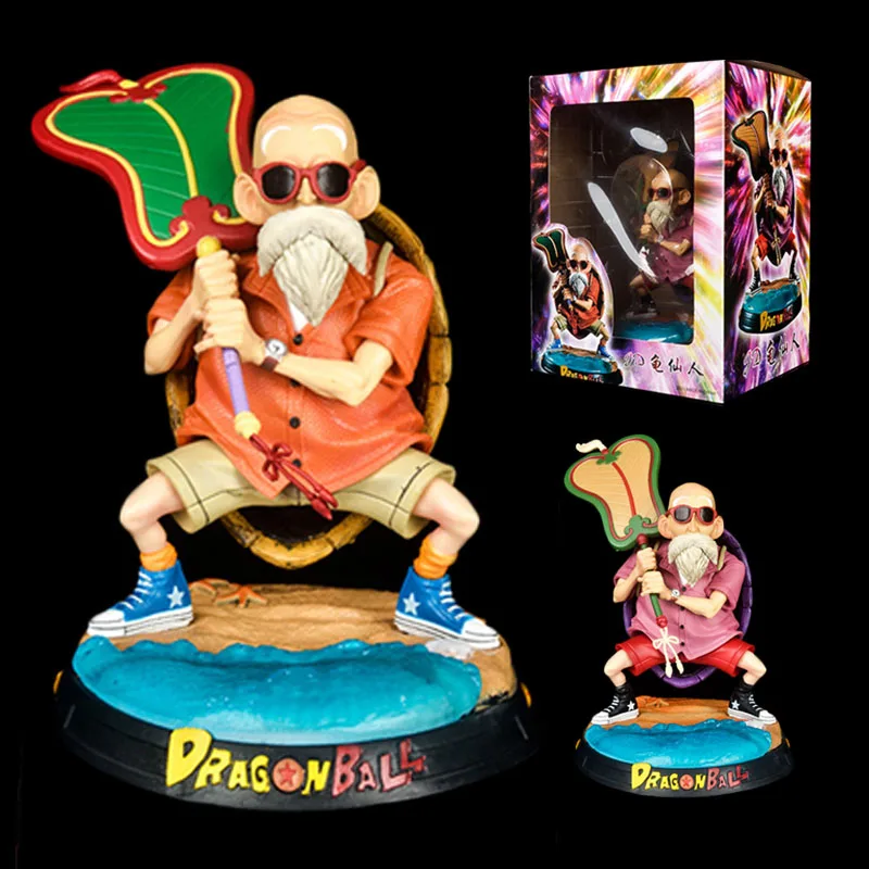 

Новинка 2021 супер экшн-фигурка Драконий жемчуг Каме сеннин Аниме Фигурка Мастер Роши пальмовый лист веер фотоорнамент подарки