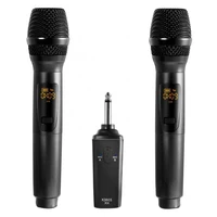 dynamic microphone stage one with two handheld uhf frequency dynamic capsule 2 channel wireless microphone for karaoke system