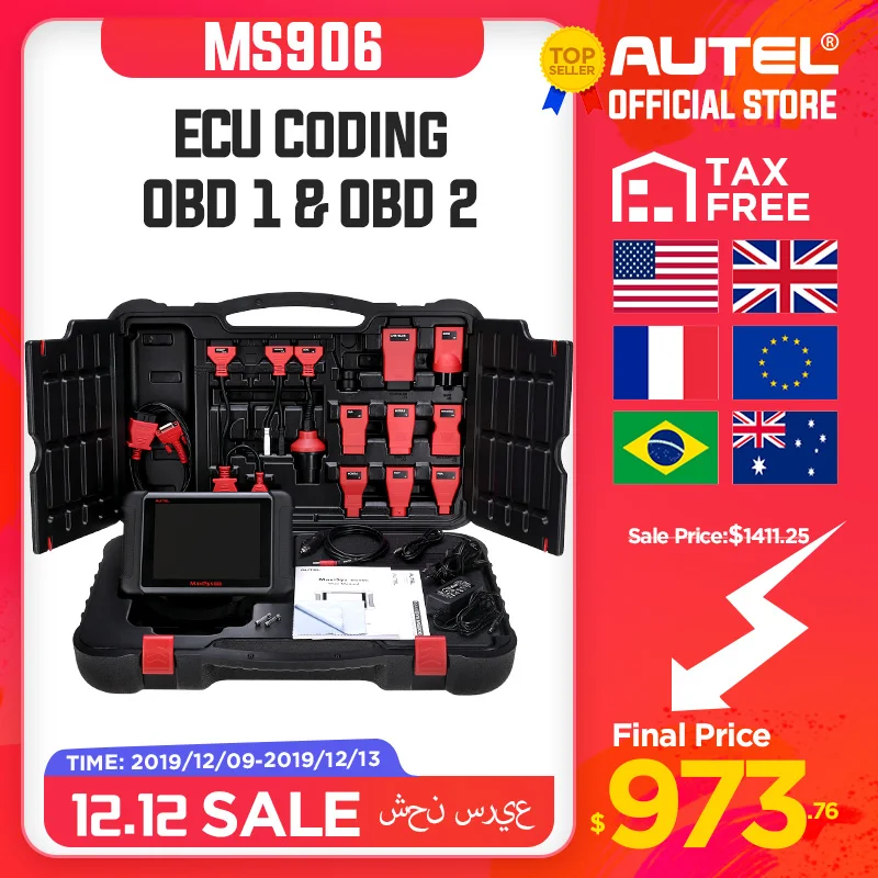 AUTEL MaxiSys MS906 автоматический диагностический инструмент OBD2 сканер автомобильный ключ кодирования диагностика авто ключ программист PK MS906BT MS906TS