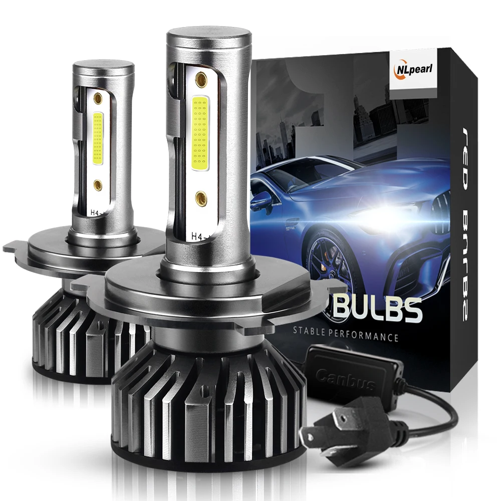 

NLpearl 2x Car LED H4 H7 H1 LED Canbus 50W 12000LM H8 H9 H11 HB3 9005 HB4 9006 9012 Hir2 LED Headlight Bulb Auto Fog Light 12V