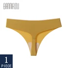 Женское Бесшовное нижнее белье BANNIROU, шелковые спортивные женские трусы с Т-образной застежкой, женские трусы, оптовая продажа, 1 шт., 2021