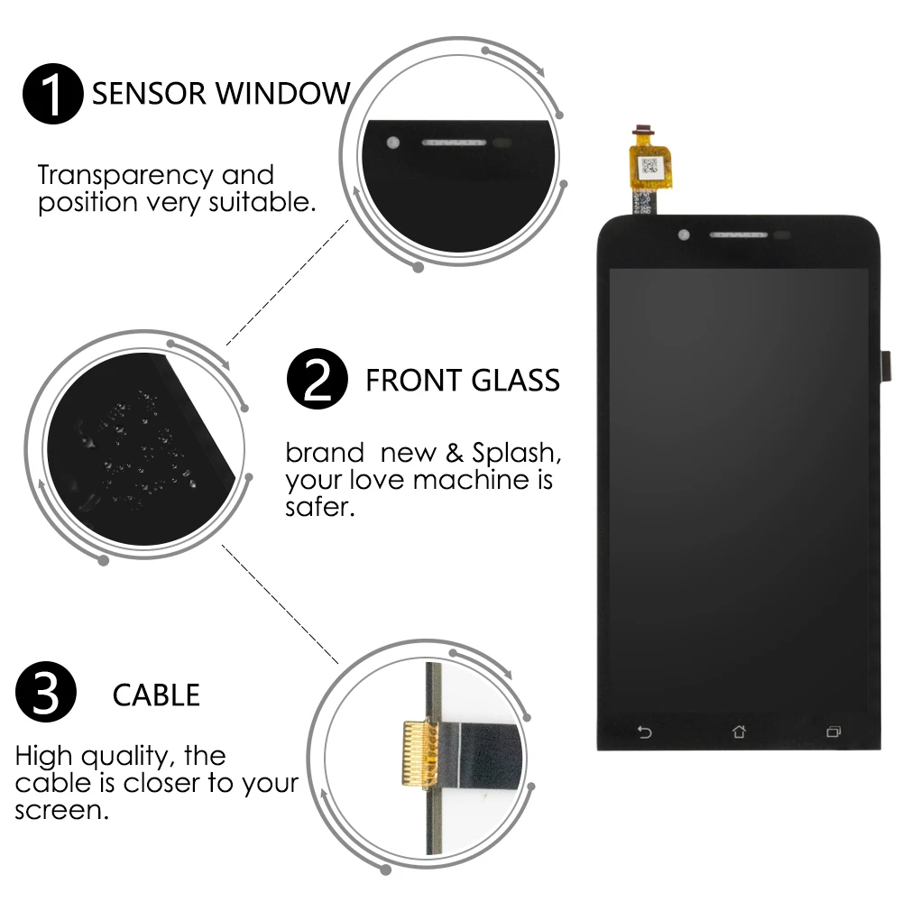Оригинальный дисплей 5 0 дюйма для ASUS Zenfone Go ZC500TG сенсорный ЖК с рамкой go z00vd