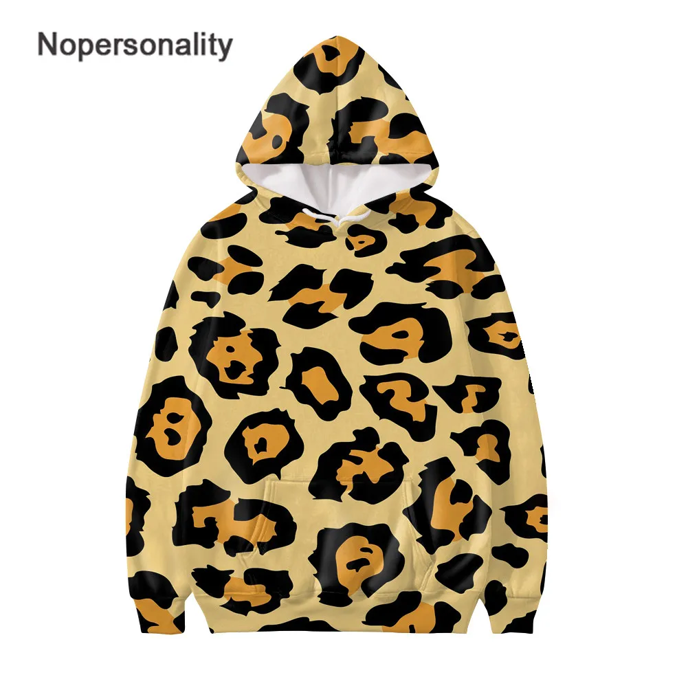 

Nopersonality Women Fashion Leopard Printed Hoodies Popular Hooded Sweatshirt Autumn Hoodie Sweatshirt for Teenager Girls