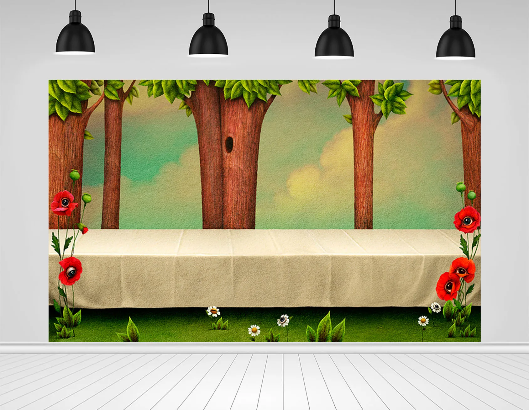 

Scopiso фон для фотосъемки с изображением Алисы в стране чудес Лес длинный стол фон для фотосъемки с изображением сказочные фоны для студийной ...