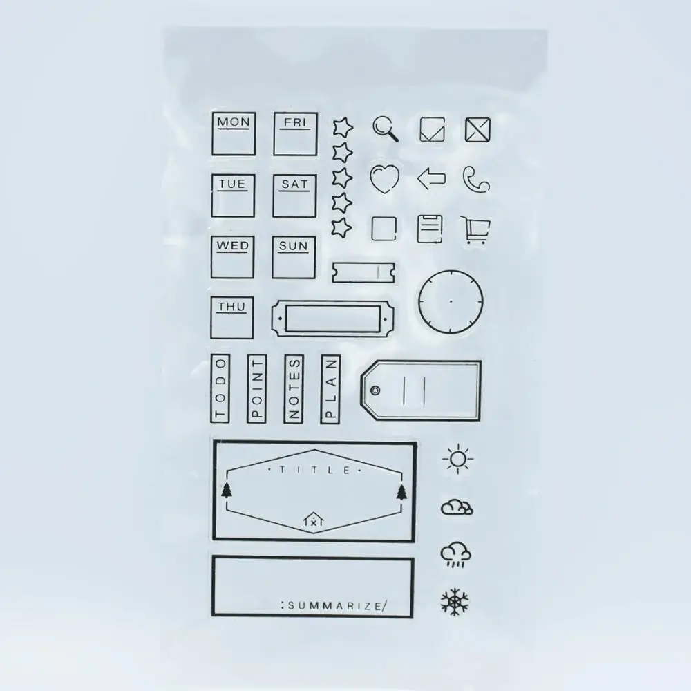 Планировщик дневник резиновая печать дней детской погоды|Штампики| |