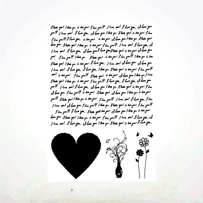 11x16 см любовь поэзия прозрачный печать прозрачные наклейки силиконовый валик для