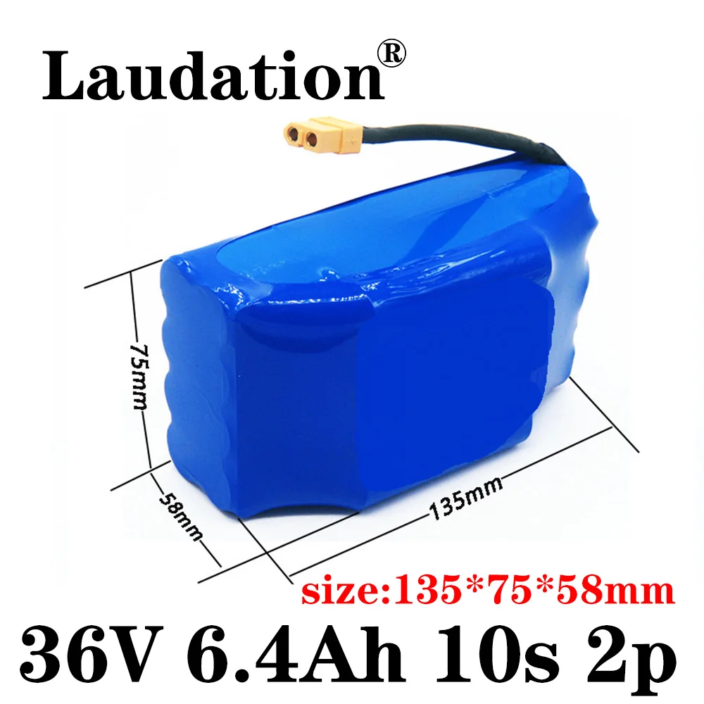 

Laudation- Electric Scooter Lithium Battery Pack,18650,36V, 6.4Ah, Used For Two-Wheel Self-Balancing Car, BMS,10S 2P