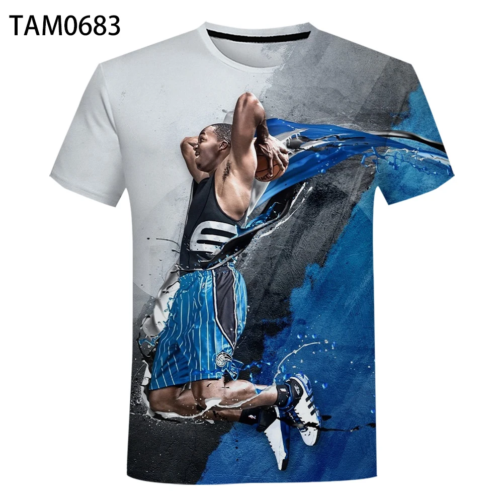 Хлопковая футболка Slam Dunk Master для пар Повседневная Универсальная с 3D принтом в