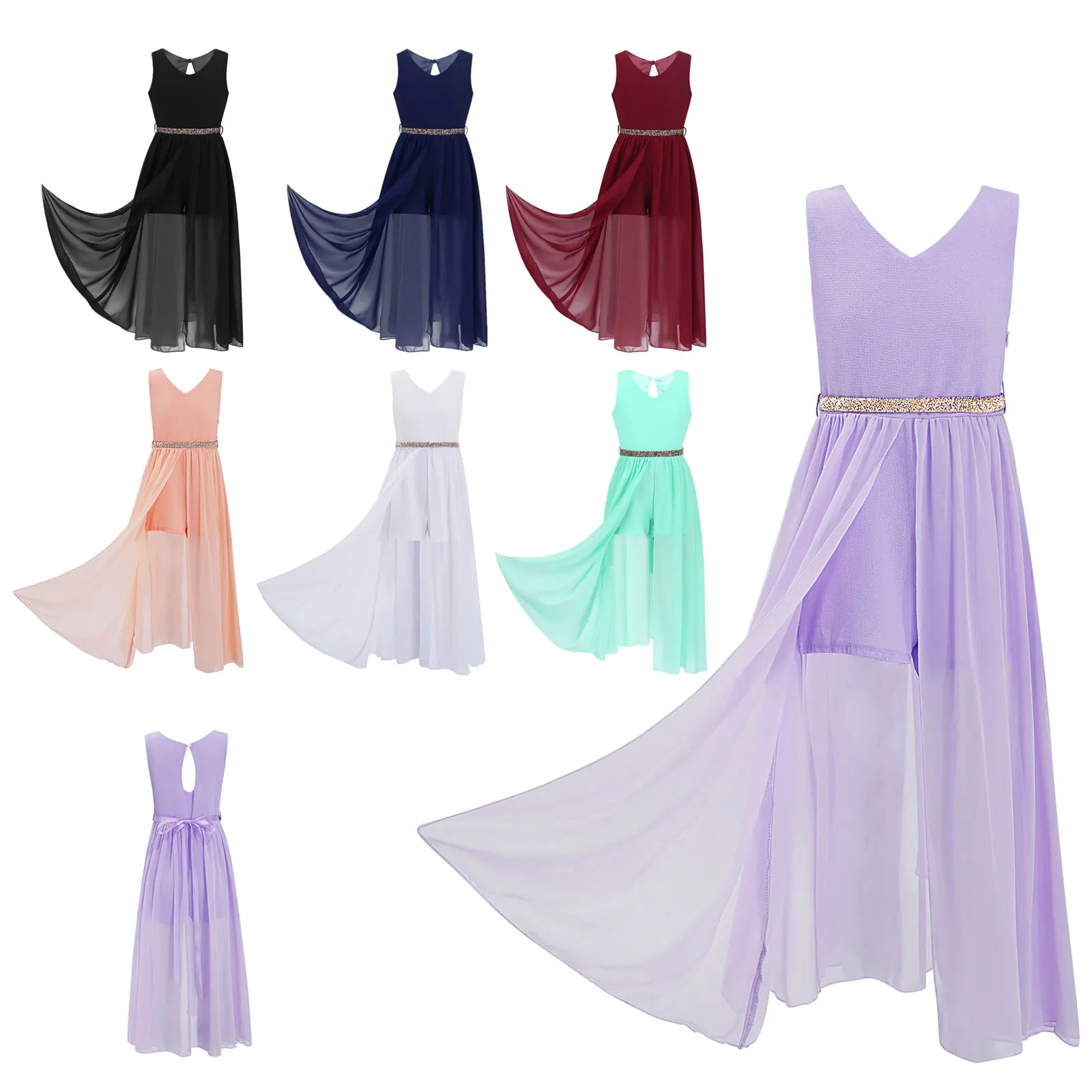 Балетное платье-пачка без рукавов с v-образным вырезом детский комбинезон платье