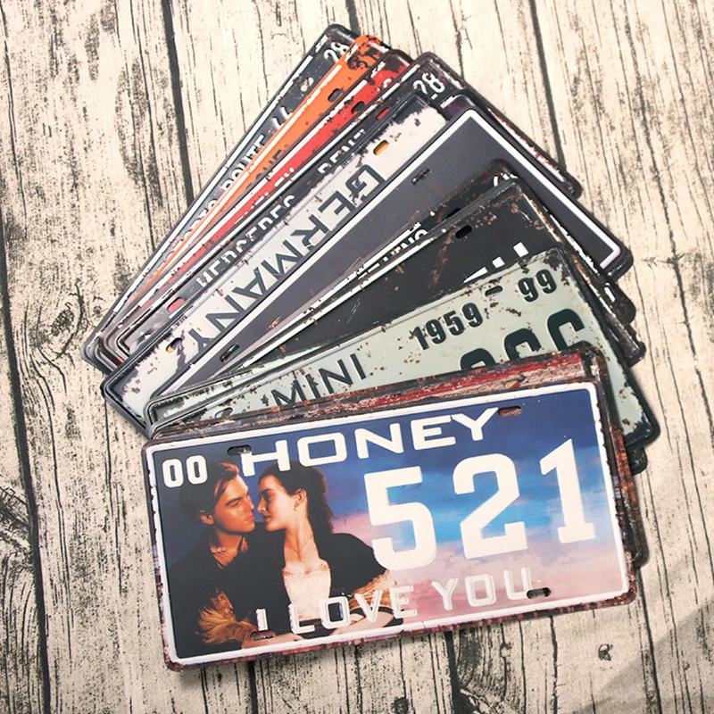 Металлический номерной знак с флагом США автомобильная бирка новинка украшение