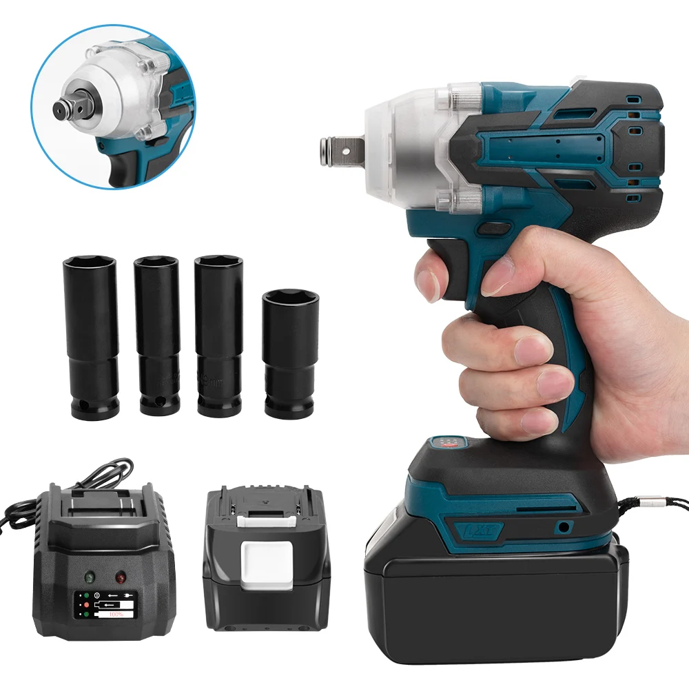 18 в Электрический перезаряжаемый бесщеточный ударный ключ беспроводной