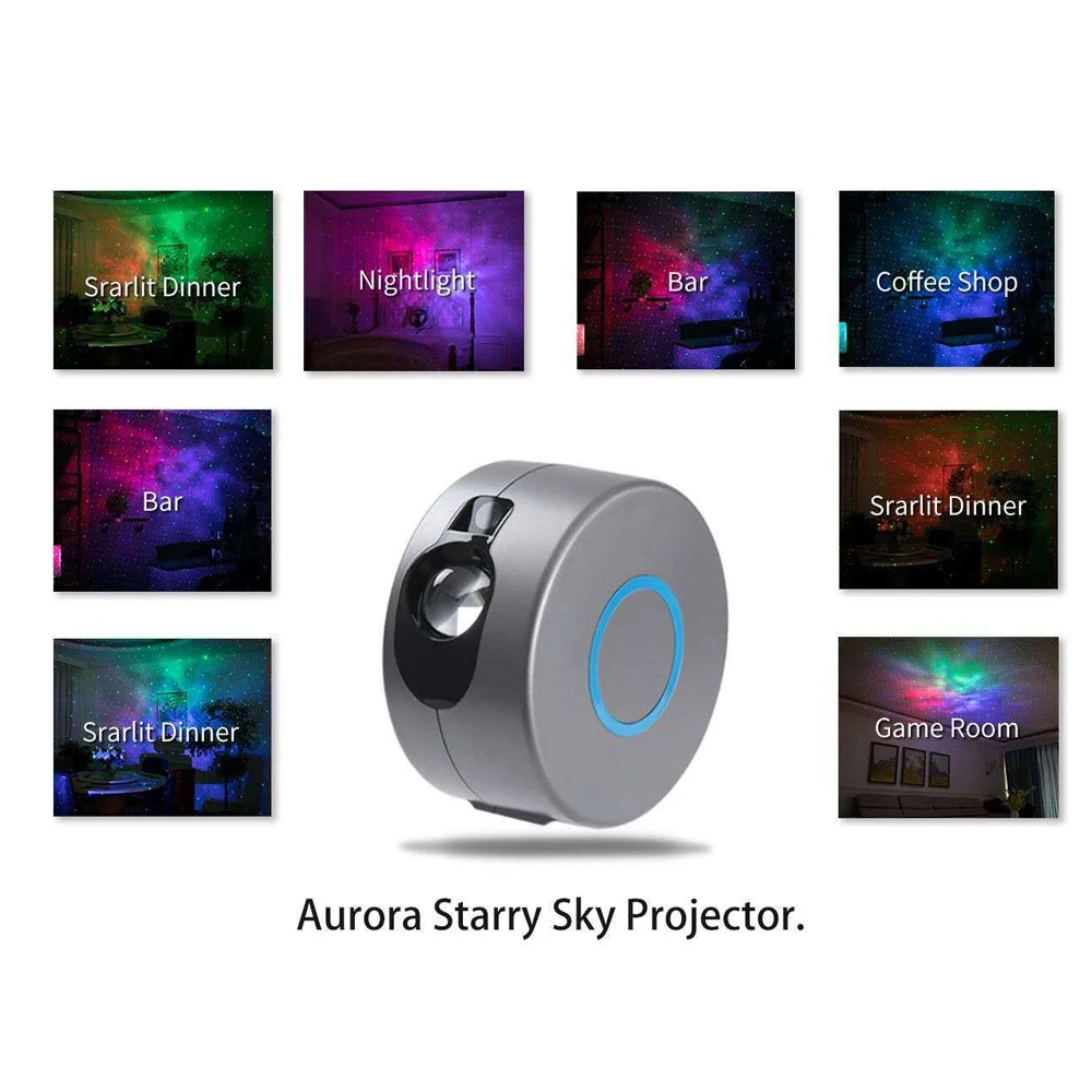 Лазерный проектор галактики звездное небо вращающийся водяной машущий ночник