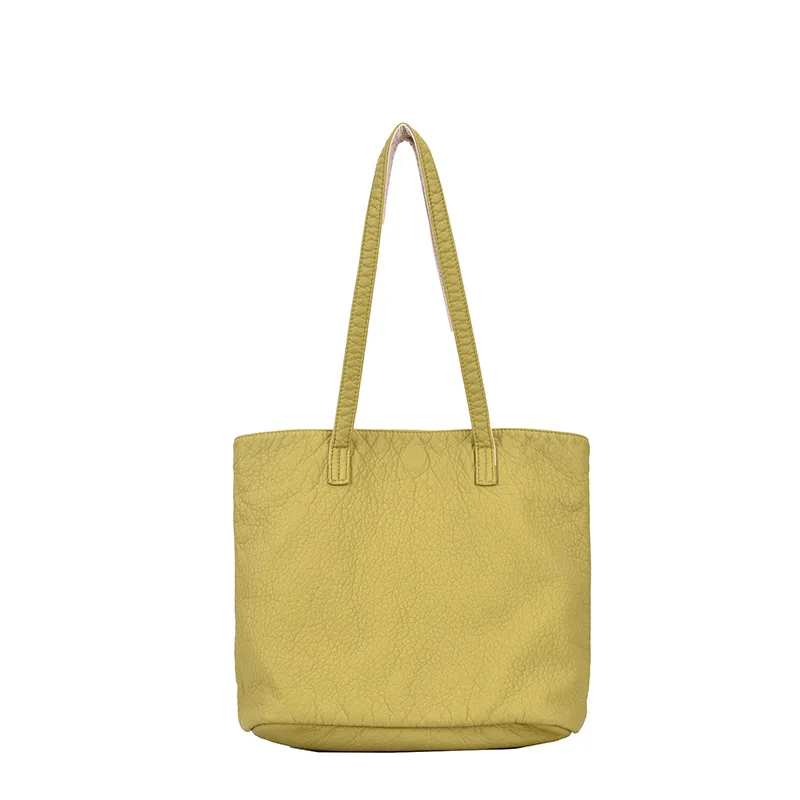

2021 New Large-capacity Simple Double-sided Color Shoulder Bag High-quality PU Handbag Casual College Style Student Bag Female