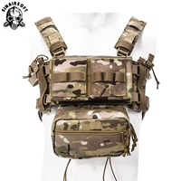 tactical mk3 modular chest rig micro fight chissis chest rig airsoft hunting combat vest with 5 56 molle magazine pouch multicam