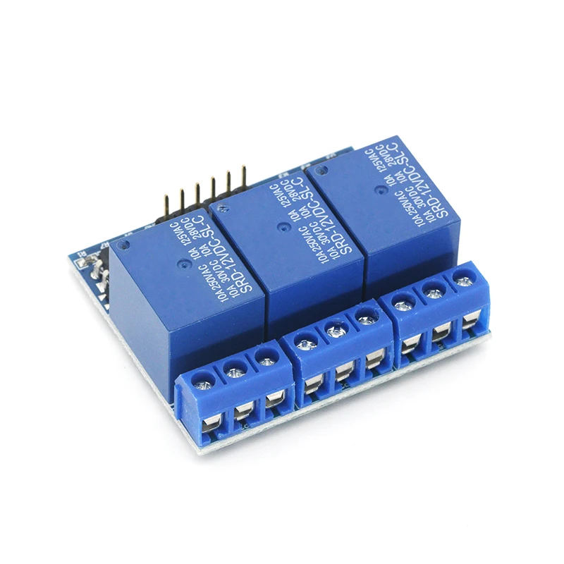Трехканальный релейный модуль высокого напряжения с оптоизоляцией полностью