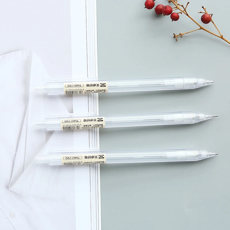 JIANWU 4pcs MUJI style transparent simple automatic pencil creative modeling student stationery|automatic pencil|pencil automaticmuji |
