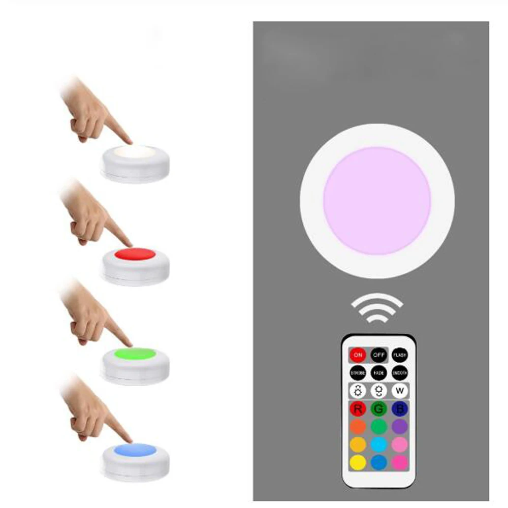 RGB 12 цветов Светодиодная подсветка под шкаф с регулируемой яркостью сенсорный