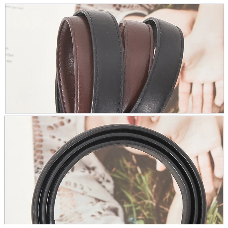 Женский ремень с простой пряжкой в стиле ретро высокое качество тонкий из