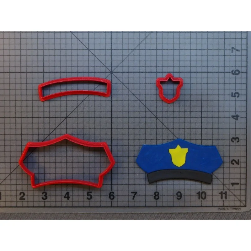 Полицейская значок шапка силуэт помадка украшенный кекс Топ печенье резак штамп