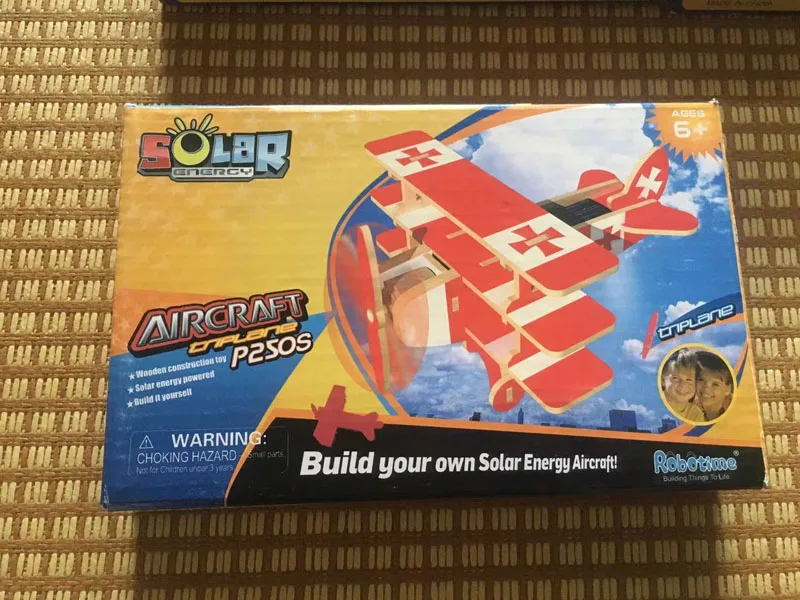 Solar Energy DIY Kit Aircraft Wooden Plane Model Educational Toys for Child's Gifts | Игрушки и хобби