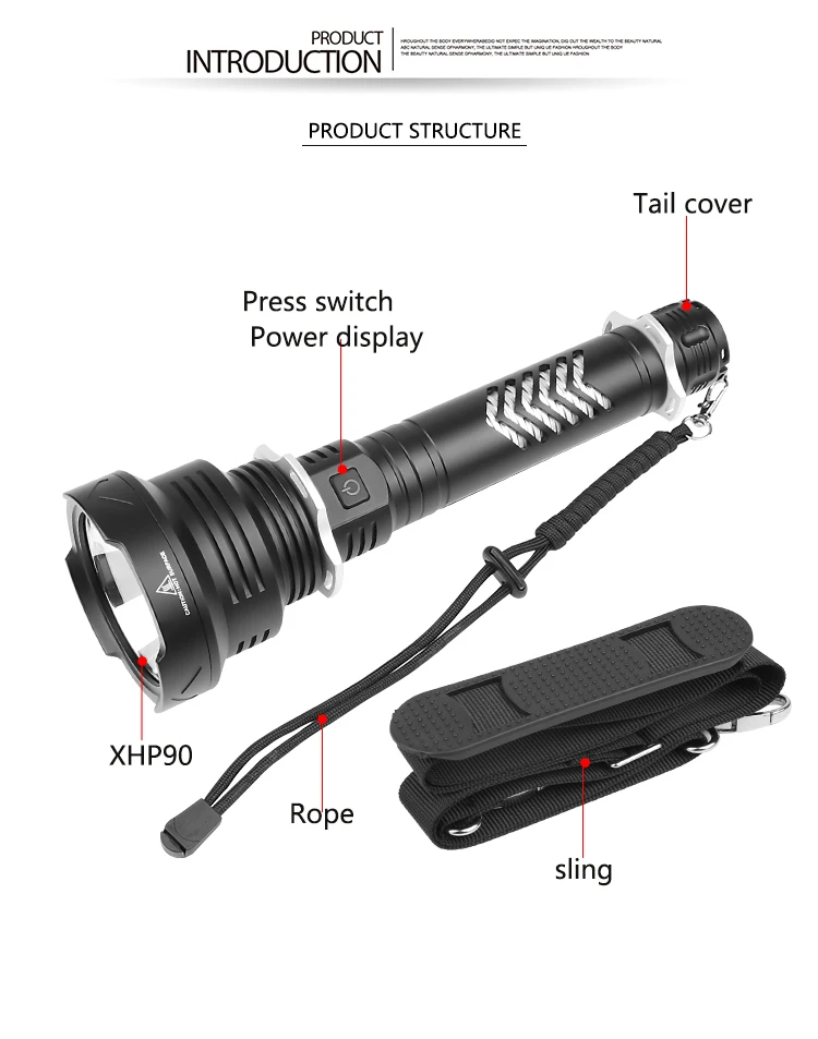 저렴한 Xhp90 가장 강력한 손전등 5 모드 Usb 줌 Led 토치 Xhp90 18650 또는 26650 배터리 최고의 캠핑, 야외 저렴한 Xhp90 가장 강력한 손전등 5 모드 Usb 줌 Led 토치 Xhp90 18650 또는 26650 배터리 최고의 캠핑, 야외