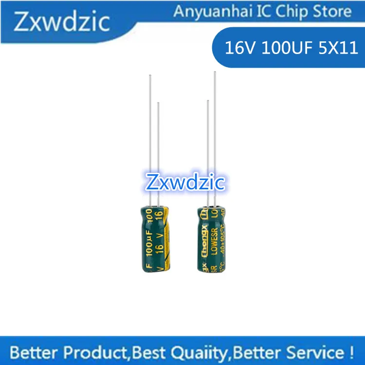 

100 PCS Capacitance 16V 100UF 5X11 Electrolytic Capacitor 16V 100UF 5*11