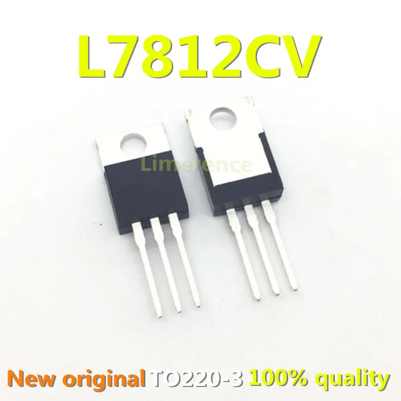 Новый и оригинальный чипсет IC L7812CV L7812 TO220 7812 LM7812 MC7812 TO-220, 10 шт.