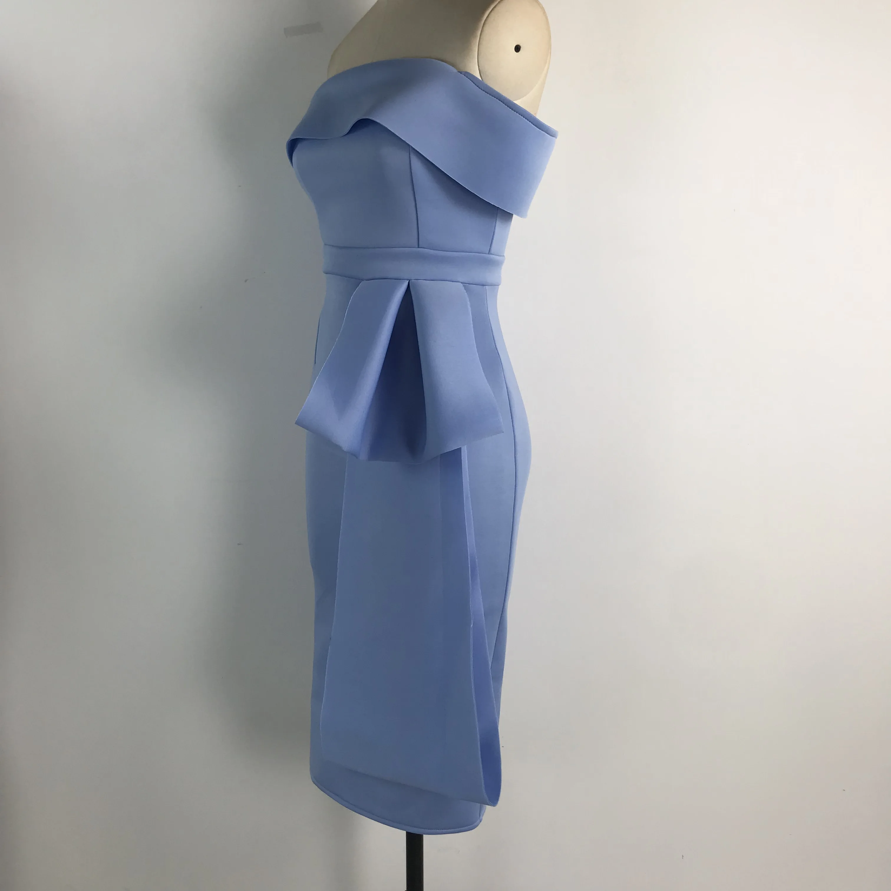 Для женщин Bodycon платье тонкое с открытыми плечами пикантные туфли лодочки для