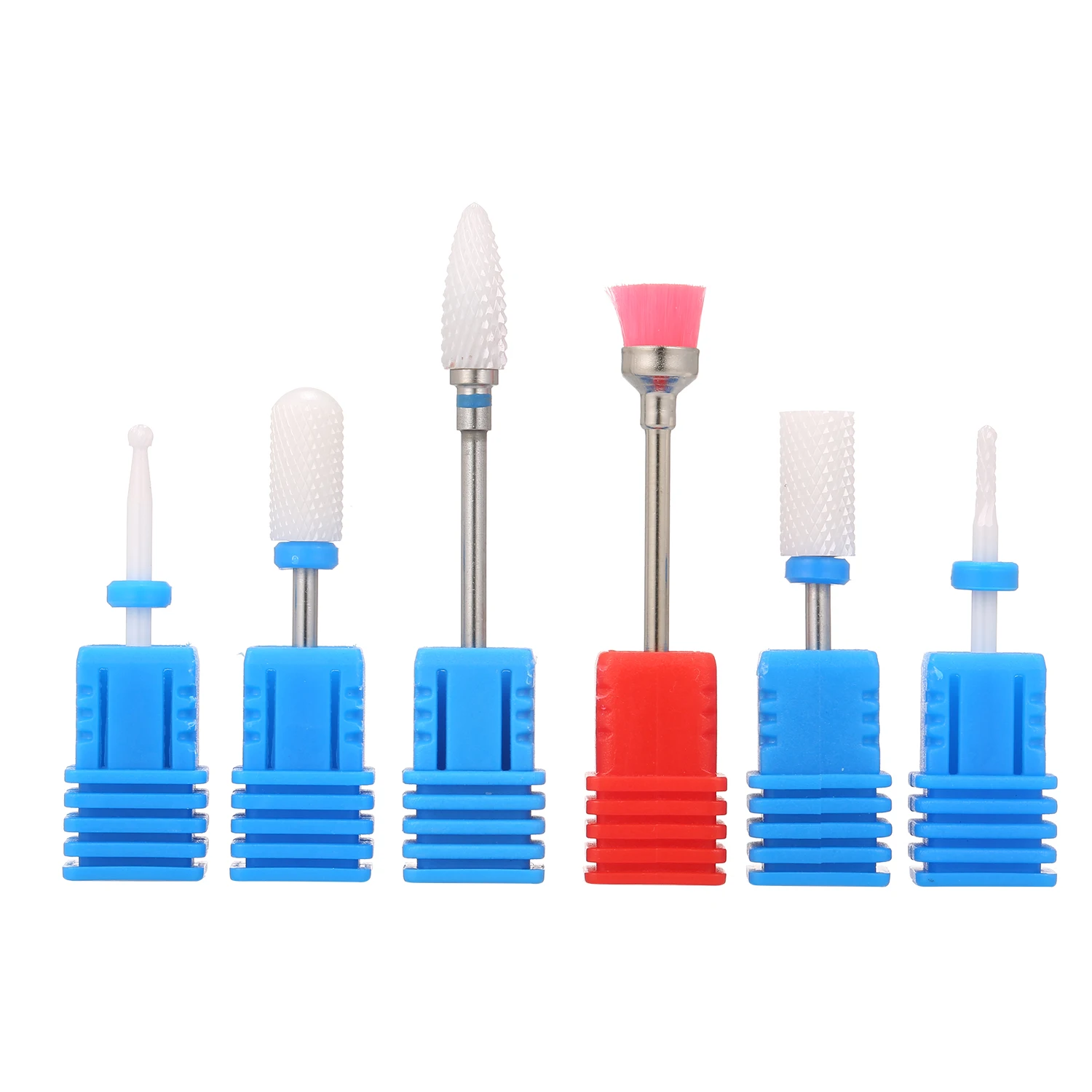 6pcs Nail Drill Bits Ceramic for Acrylic Gel Polishing Cuticle Dead Skin Removal Manicure Pedicure Tools Art Tool | Красота и