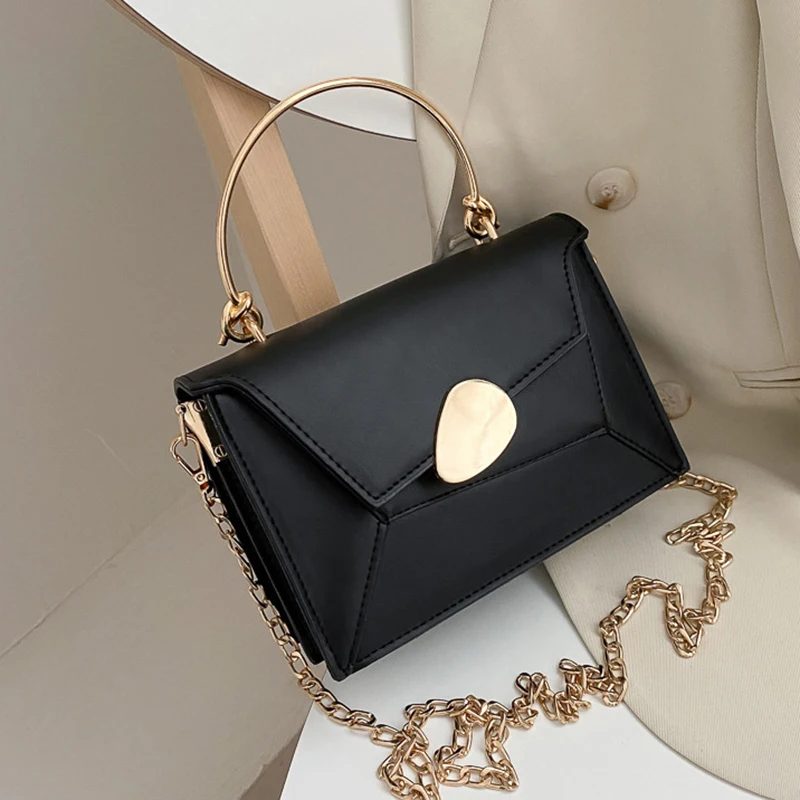 

Hit Color Ladies Bag Western Style Chain Bag Handbag Korean Fashion Shoulder Bag Messenger Small Square Bag