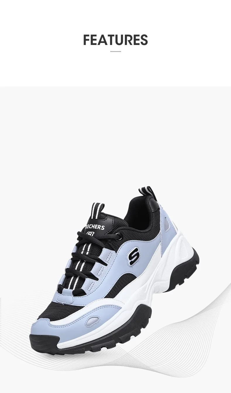 Skechers/Мужская обувь D'lites на платформе; Вулканизированная обувь; кроссовки со шнуровкой; обувь для папы; кроссовки; брендовая Роскошная оригинальная обувь; 999031-BKW
