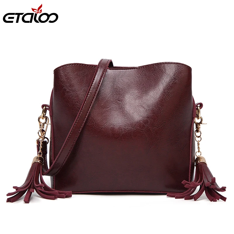 Новинка 2021 женские сумки на одно плечо модная сумка с кисточками кожаные