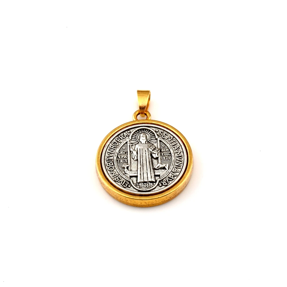 2 шт./Лот Крест Святого Бенедикта медаль Висячие шармы бусины подходят для