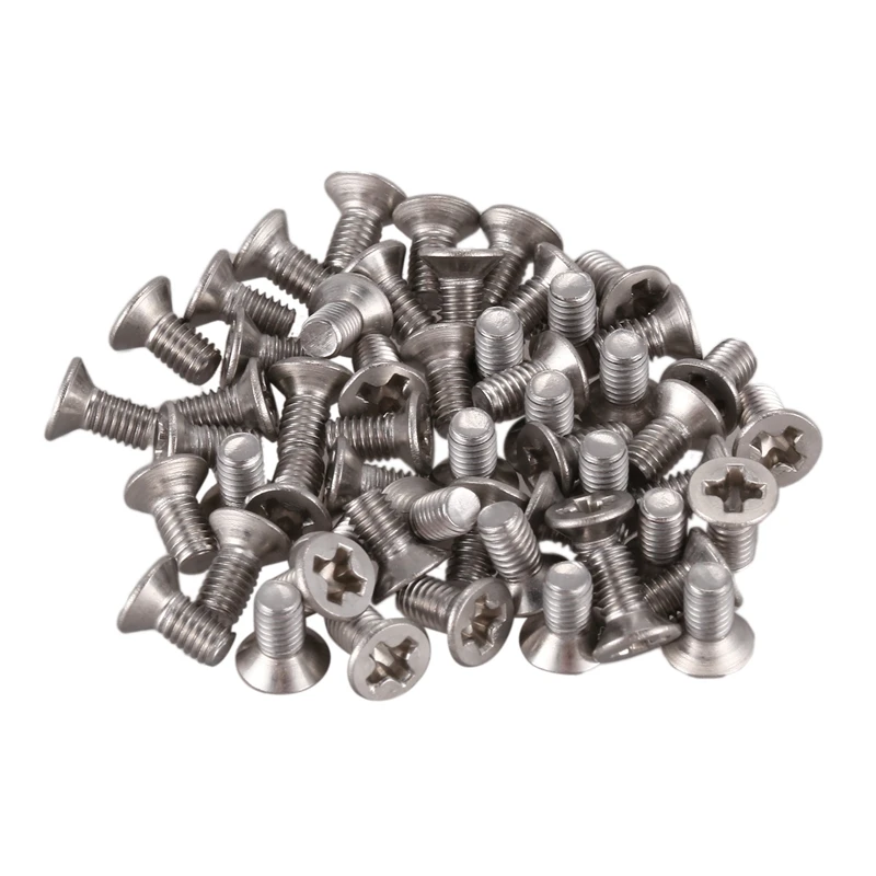 

M3 x 6 mm Slotted Phillips Countersunk Screw Machine Screws, 50 Pcs