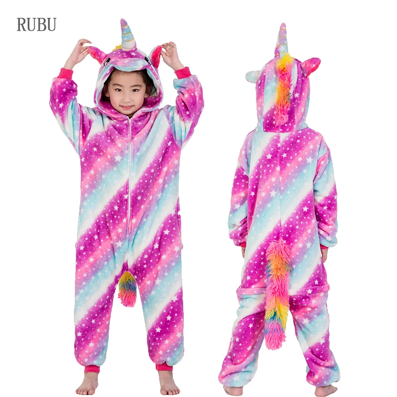 Пижама кигуруми Детская с единорогом и животными для мальчиков девочек детские