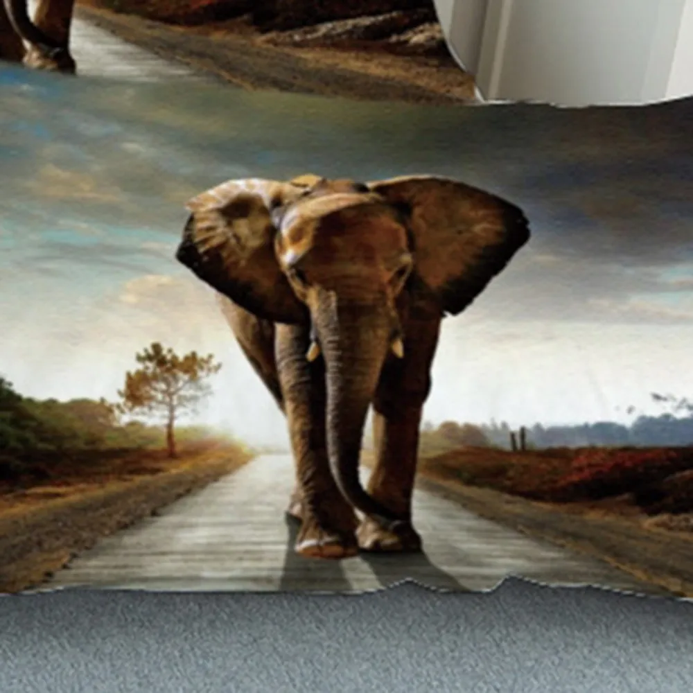 2 шт. животная фотография Наволочка Чехол наволочка с изображением слона 3D чехол