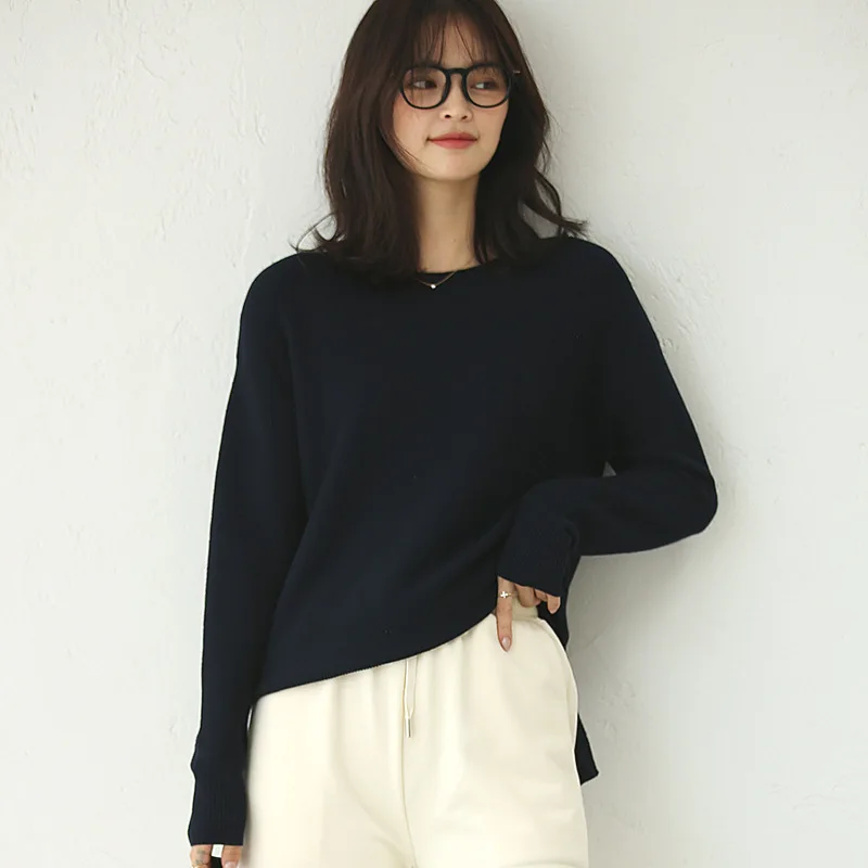 

Korean Style Harajuku Women Sweaters and Pullovers O-Neck Long Sleeve Loose Casual Elegant Lady Jumpers Jersey Fashion Clothing