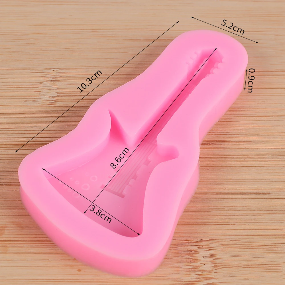 Рельефная силиконовая форма для торта в форме гитары 3D инструменты украшения