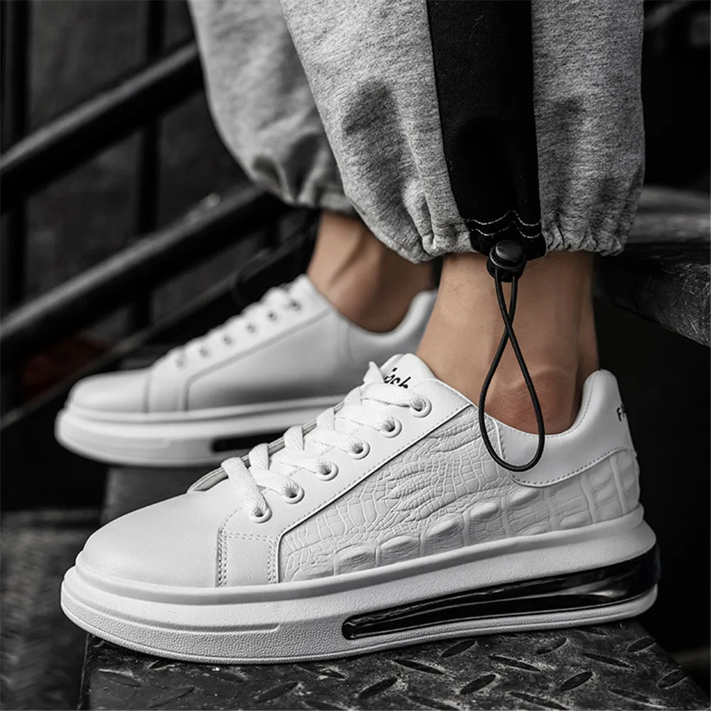 

Men's PU Leather Casual Shoes Fashion Outdoor Walking Shoes Comfortable Men Sneakers Zapatillas Hombre
