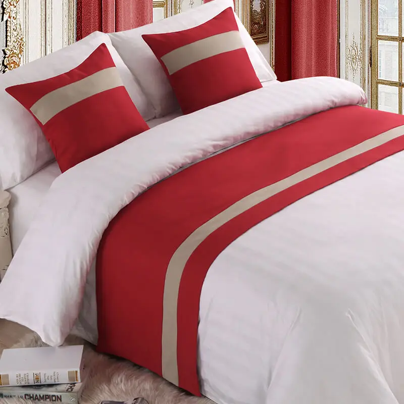 Роскошный однотонный защитный чехол для кровати и шарф отеля декоративный King 100%